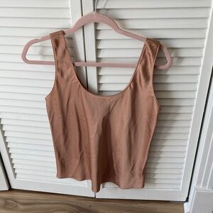 Abercrombie & Fitch Scoop Neck Tank Top - Taupe Beige